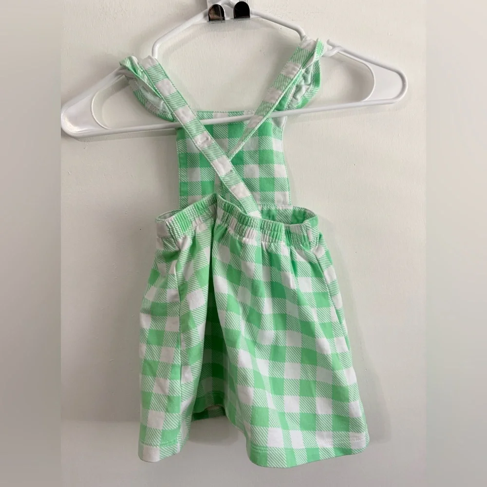 Wonder nation Girl Green Pinafore Dress with diaper cover 24ms